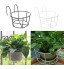 Youlin Support de Pot de Plantes,Fer,avec des Crochets,Rond Balcon Étagère Extérieure Pot de Fleur,pour Maison Garde-Corps De Jardin Noir