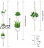 6 Pièces Cintres en Macramé avec 6 Crochets Différents Niveaux Set de Jardinières Suspendues en Corde de Coton à la Main Porte-Pots de Fleurs Support de Plantes Suspendues pour Décoration Boho