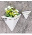 GLAITC Pot Plante Suspendu 2 pièces Vase de Jardinière Suspendue Triangle Pot de Fleurs Vase Blanc Noir Pot de Plante avec Cadre en métal Décoration Murale Pots de Fleurs Vase de Plantes White