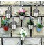 Lot de 3 pots de fleurs en métal avec crochets pour suspendre les pots de fleurs au mur