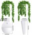 Pot de Fleur Semi Circulaire Vase Suspendu Aquarium Suspendu Pot de Plante Succulente Vase Géométrique Fixé au Mur Suspendue Vase Vases À Suspendre Au Mur en Plastique pour la Décoration 2 pièces