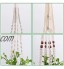 Pot de fleurs à suspendre pour la maison le jardin le mur d'extérieur panier en lin macramé suspension pour plantes d'intérieur en corde de coton tissé pour décoration intérieure