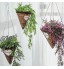 Pots de fleurs à suspendre Plante murale tissée en osier Plante murale Pot de plante suspendue Paniers de jardinière avec égoutteur et chaîne pour la fenêtre de balcon porche Pot de fleurs mural