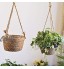 Sangda Pot de fleurs à suspendre en corde de jute Panier pliable en jonc de mer macramé pour plantes succulentes décoration intérieure ou extérieure