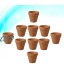 12 pièces 3x3 cm Petit Mini Pot en Terre Cuite Argile céramique poterie planteur Cactus Pots de Fleurs succulentes pépinière Pots pour Plantes