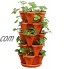 5 Niveau Planteur Pot de fleurs orange superposable aux fraises Planteur Pot avec,plateau en forme de fleur Pots Plantons pour légumes fraises jardinage