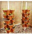 5 Niveau Planteur Pot de fleurs orange superposable aux fraises Planteur Pot avec,plateau en forme de fleur Pots Plantons pour légumes fraises jardinage