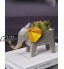 Amoy-Art Pot de Plante Fleur Planteur Cactu Succulent Jardinières l'éléphant Statue Figurine pour Noël Anniversaire Cadeau Résine 17cmL