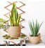 Diamètre de 20 cm 25 cm 30 cm panier de jardinière en herbe de mer couvercle de pot de plante tissé à la main avec doublure en plastique étanche pour la décoration de la maison de balcon