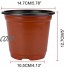 Enenes 20 PCS Pot de Semis Plastique 15 cm Pots de Pépinière Plantes Pot de Plantes Fleurs pour Maison Jardin Intérieur Extérieur