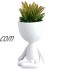 GOUER Pot de fleurs statue nordique pot de fleurs en forme de tête pot de fleurs succulentes vase en forme de corps pot de fleurs mignons pot de fleurs pas de plante.