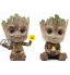 Huike Pot de fleurs Baby Groot avec porte-clés figurine d'action innovante pour plantes et porte-stylo pot de fleurs décoratif avec trou de drainage pour la décoration 2 styles
