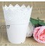 Leisial Solide Couleur Pot de Fleurs Vase à Plante Décoration de la Maison Support Stylo en Plastique Style Creux Floral Organisateur de Pinceau de Maquillage