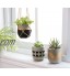 Mkouo 10cm Ciment Succulent Plantes Moderne Pots de Fleurs Mini Plantes Intérieur for Cactus Herb Or Small Plants Ensemble de 3