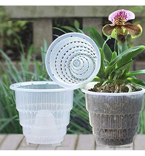 nobran Pot de fleurs en plastique transparent pour orchidée 10 12 15 cm Avec fentes respirantes Pour surveiller l'humidité et la croissance des racines de votre enfant 15 cm