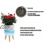 Pot de Fleur Intelligent avec Support Yuepin Pots de Plantes Intérieur & Extérieur Bac à Fleurs Auto-Irrigation en Plastique Rond 19cm Pot avec Réserve d'eau et Alarme de Niveau d'eau Blanc