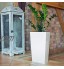 Prosper Plast Pot avec pot intérieur 50 cm de haut plastique Premium Urbi Series blanc taille XL