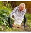 Relaxdays Agenouilloir pour jardinage banc pliable genoux jusqu’à 150 kg 2 sacs rembourré 50x60x27,5 cm noir